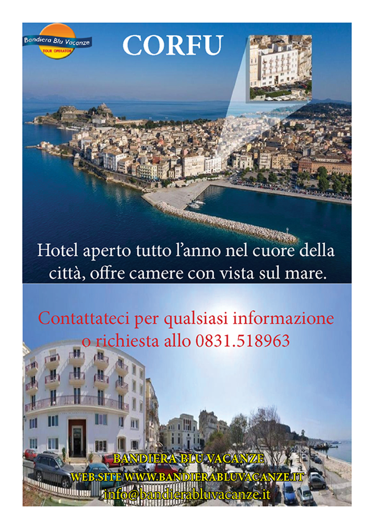 Hotel City Marina vista mare Corfu